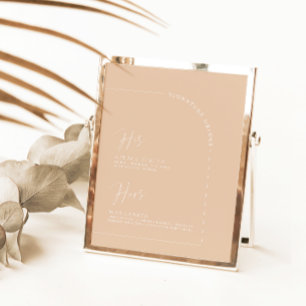 Menu de Bebidas de Assinatura de Caligrafia de Arc