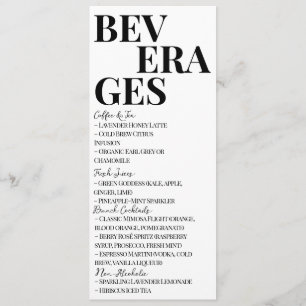 Menu de Bebidas do Brunch no Dia da Mãe Minimalist