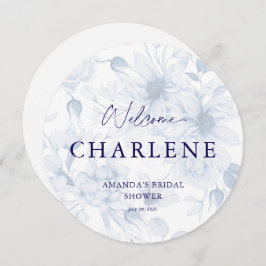 Menu de Boas-vindas do Chá de panela Azul Dusty