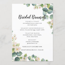 Menu de Bridal Eucalyptus Bloom Boho