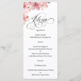 Menu de Caligrafia Hawthorne Preto e Branco