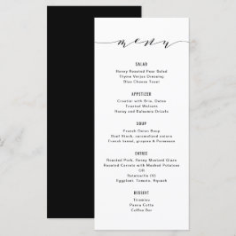 Menu de Caligrafia Moderna Simples