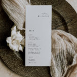 Menu de Cartão de Local de Casamento Minimalista E<br><div class="desc">Elegante minimalista,  cartão de visita de casamento e cardápio. Características,  tipografia negra moderna e suporte a cores sólidas.</div>