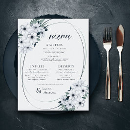 Menu de Casa Floral Elegante