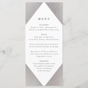 Menu de Casamento Alto Gatsby Gatsby de Cinzas Geo