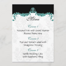 menu de casamento aqua