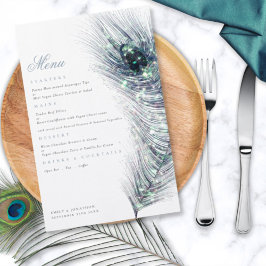 Menu de Casamento Azul de Peste Elegante de Orçame