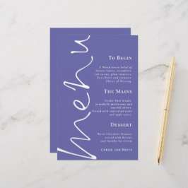 Menu de Casamento Azul do Script de Orçamento