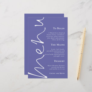 Menu de Casamento Azul Muito Peri Script Orçament