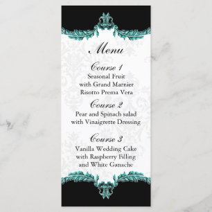 menu de casamento Black Aqua
