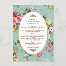 Menu de Casamento Botânico do Jardim Floral de Vin