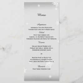 Menu de Casamento Branca e Floco de Neve