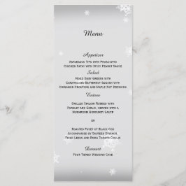 Menu de Casamento Branca e Floco de Neve