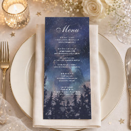 Menu de Casamento Celestial Floresta Noturna Estre
