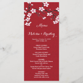Menu de Casamento Cherry Blossom