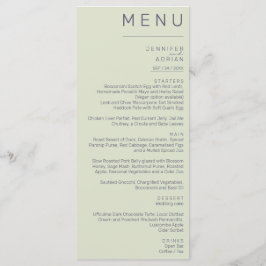 Menu de Casamento Clássico Elegante