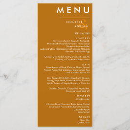 Menu de Casamento Clássico Elegante