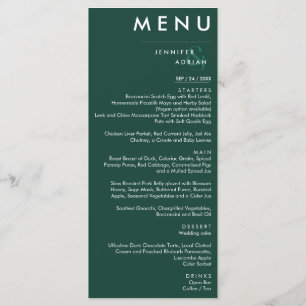 Menu de Casamento Clássico Elegante