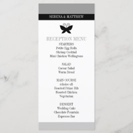 Menu de Casamento da Borboleta Negra