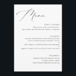 Menu de Casamento da Caligrafia da Vintage<br><div class="desc">Elegante Menu Casamento vintage: Este menu de casamento da caligrafia vintage apresenta caligrafia e fontes elegantes.</div>