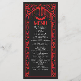 Menu de Casamento da Catedral de Vampiro Gótico