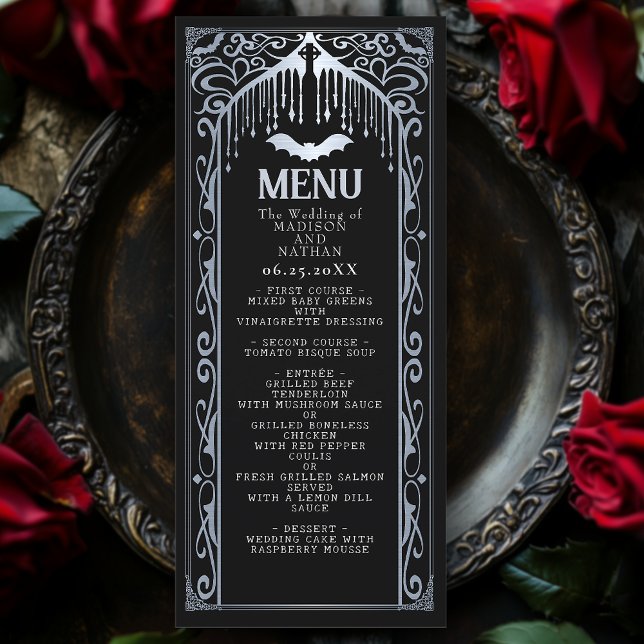 Menu de Casamento da Catedral de Vampiros Góticos  (Criador carregado)