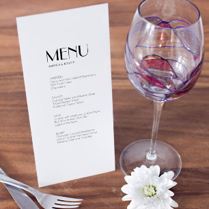 Menu de Casamento da Deco da Arte Moderna Minimali