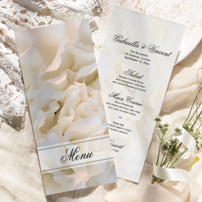 Menu de Casamento da Flor Branca do Cravo (Criador carregado)