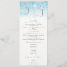 Menu de Casamento da Freshness do inverno