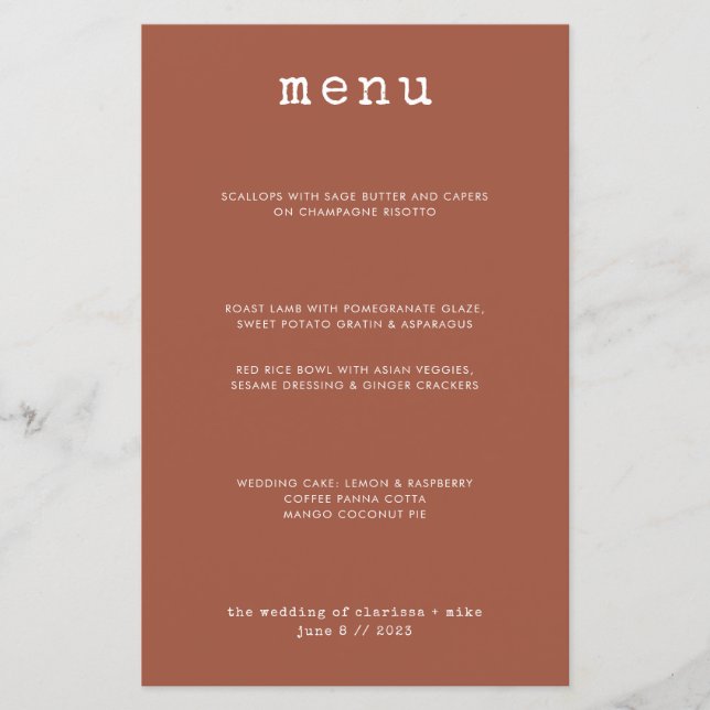 Menu de Casamento da Máquina de Digitalização Terr (Frente)