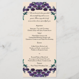 Menu de Casamento da Rua de Grapevine