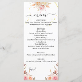 Menu de Casamento Dahlia e Rosas Duplos