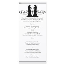 Menu de Casamento das Brides de Elegância Negra e 