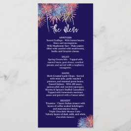 Menu de Casamento de 4 de Julho, Menu Minimalista