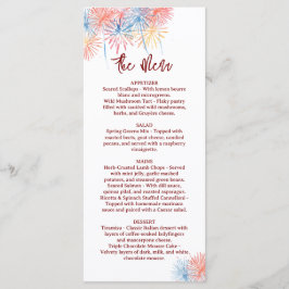 Menu de Casamento de 4 de Julho, Menu Minimalista