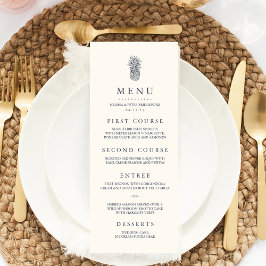 Menu de Casamento de Abacaxi da Ilha Vintage