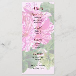 Menu De Casamento De Alemães Com Listras Brancas