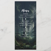 Menu de Casamento de Aniversário da Floresta Escur