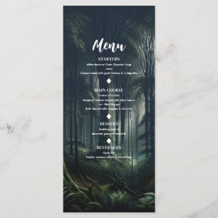Menu de Casamento de Aniversário da Floresta Escur