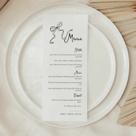 Menu de Casamento de Arco desenhado à mão