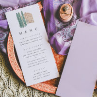Menu de Casamento de Árvores Cinematográficas Russ