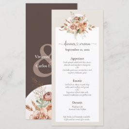 Menu de Casamento de Boho Russo Floral de Tonelada