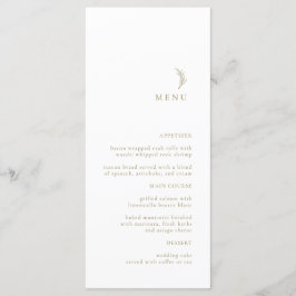 Menu de Casamento de Branqueamento Dourado Branco