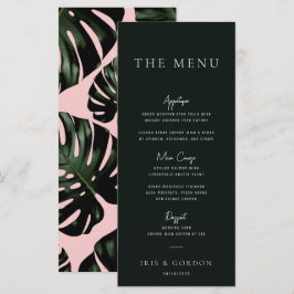 Menu de Casamento de Destino Verde Verde Tropical