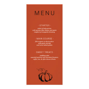 Menu de Casamento de Especiarias de Abóbora