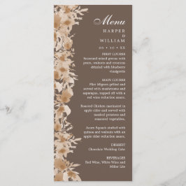 Menu de casamento de flor selvagem de boho de verã