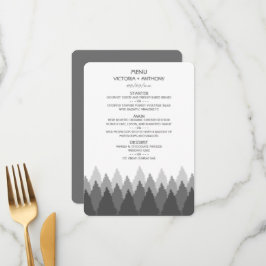 Menu de Casamento de Florestas de cinza