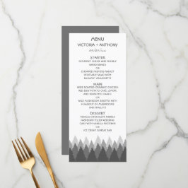 Menu de Casamento de Florestas de cinza