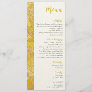 Menu de Casamento de Folhas de Carvalho de outono