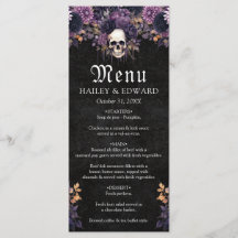 Menu de Casamento de Halloween do Churrasco Floral